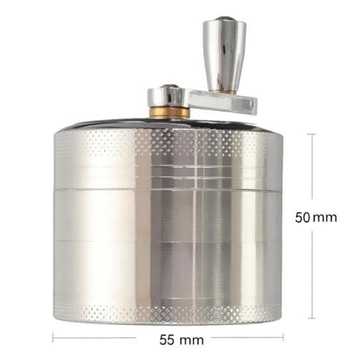 4 lagers Kvarn Tobak Örter Kryddor Kross Manuell Handvev 55 mm