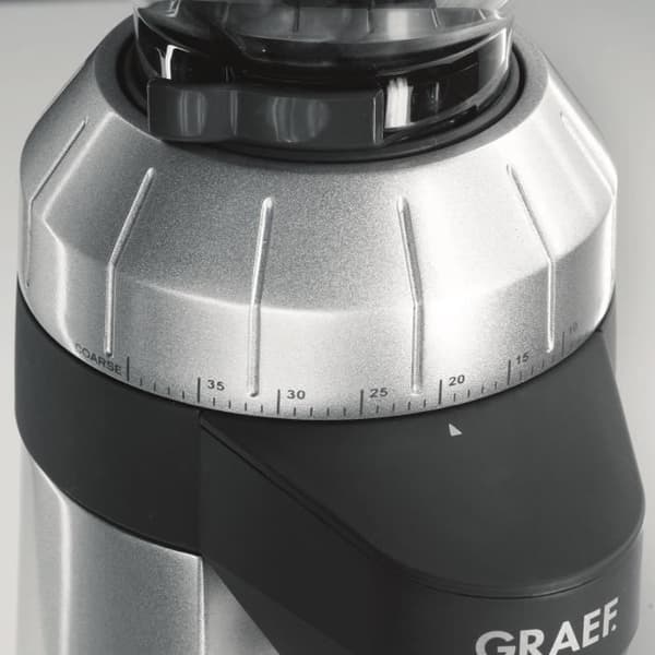 GRAEF CM800 elektrisk kaffekvarn - Kapacitet 350 g - 40 malningsnivåer - Rostfri stålkropp