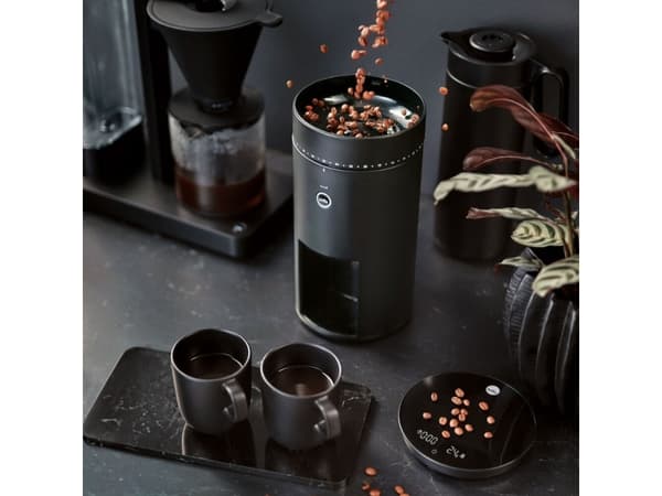 Wilfa Uniform black, Kaffekvarn, Platt malning, Rostfritt stål, Svart, Gjuten aluminium, Silikon, Rostfritt stål, 1 styck