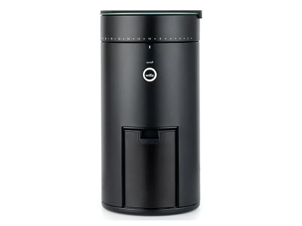 Wilfa Uniform black, Kaffekvarn, Platt malning, Rostfritt stål, Svart, Gjuten aluminium, Silikon, Rostfritt stål, 1 styck
