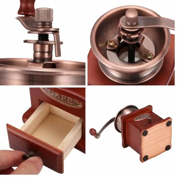 Manuell kaffekvarn klassisk retro kaffebönkvarn kaffekvarn handkvarn present till kaffeälskare