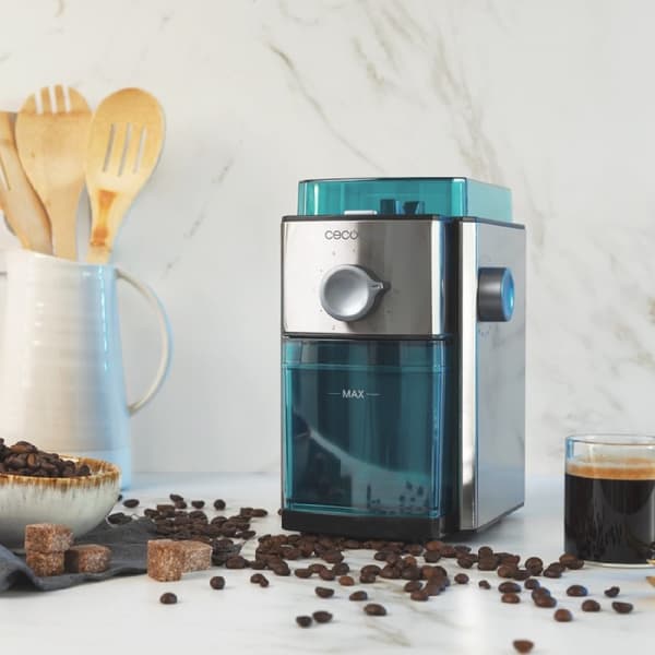 Cecotec Stainless-steel electric coffee grinder, 150 W, 17 grinding levels and capacity for 12 cups of coffee.