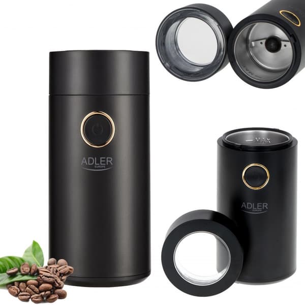 Adler | AD 4446bg | Kaffekvarn | 150W | Kaffebönor kapacitet 75 g | Antal koppar st(ar) | Svart