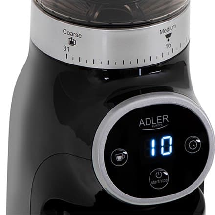 Adler | AD 4450 Burr | Kaffekvarn | 300W | Kaffebönor kapacitet 300 g | Antal koppar 1-10 st(s) | Svart