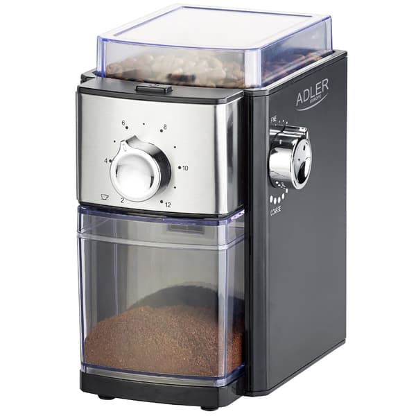 Elektrisk burr grinder/kaffekvarn med justerbar malningsgrad