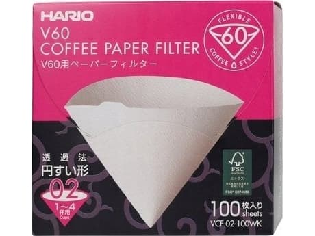 Hario Hario - Hvitpapirfiltre - V60-02 - 100 stk