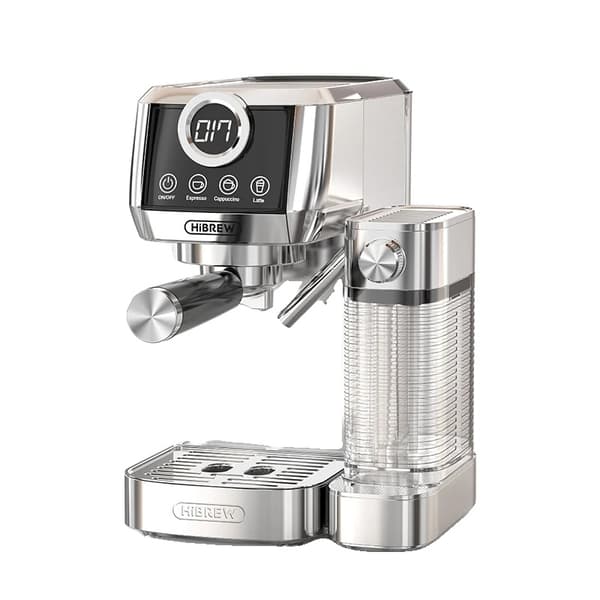 Espresso-kahvinkeitin, 3-in-1-toiminnallisuus, ruostumattomasta teräksestä valmistettu muotoilu,H13A, EU