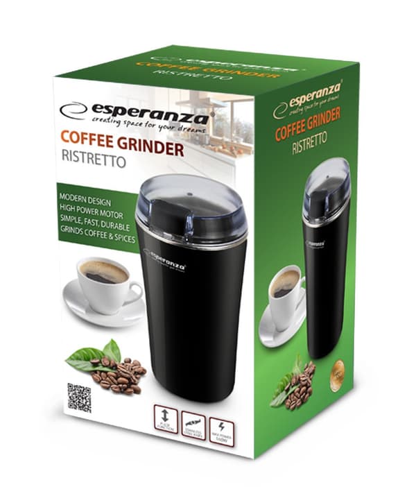 Esperanza EKC008K kahvimylly musta 160 W