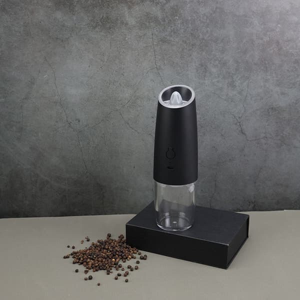 INF Elektrisk pepparkvarn - uppgraderad USB-laddningsbar, svart (enkel) Svart