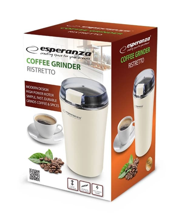 Esperanza EKC008W Kaffekvarn Vit 160 W