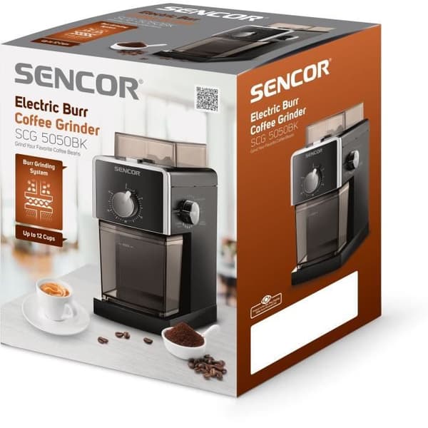 Elektrisk kaffekvarn - SENCOR - SCG 5050 BK - 110 W - 180 g bönor - Svart