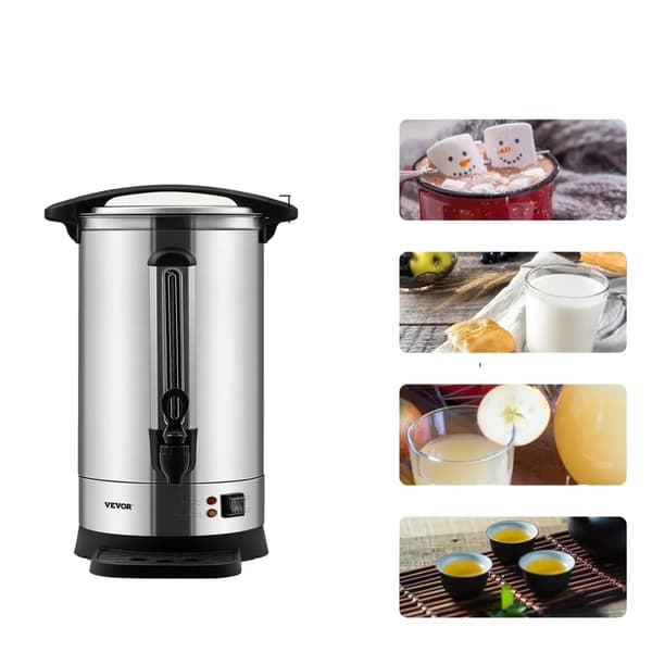 Kaupallinen kahvikeitin, suuri kapasiteetti 9,75 L, kestävä ruostumaton teräs,9,75 L