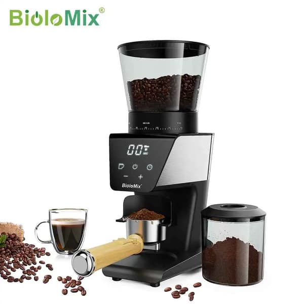 Automatisk burr kaffekværn, 30 kværnindstillinger, klar LCD-skærm,BG706, EU, 220V