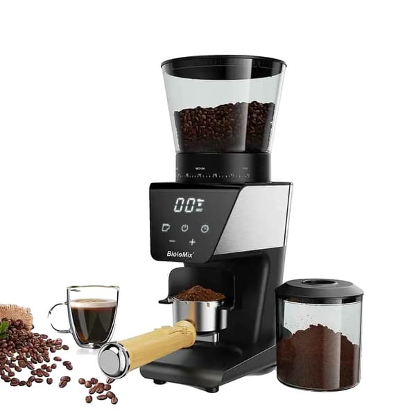 Automatisk burr kaffekværn, 30 kværnindstillinger, klar LCD-skærm,BG706, EU, 220V