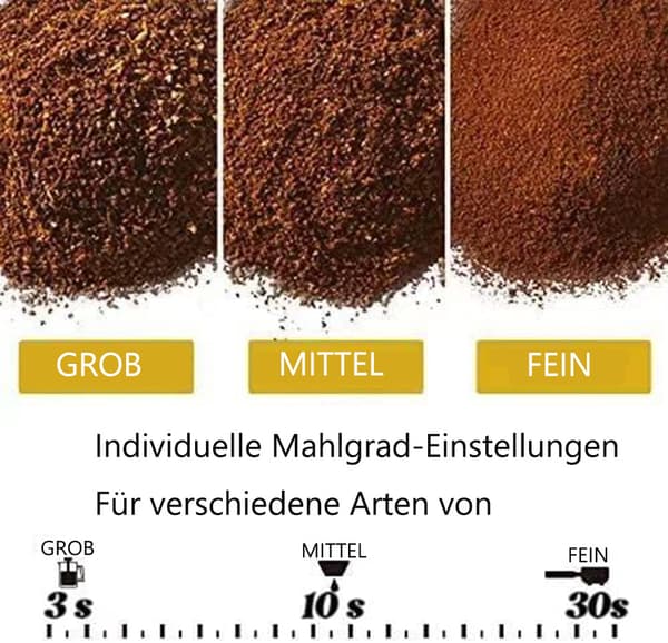 Sähköinen kahvimylly irrotettavalla ruostumattomasta teräksestä valmistetulla kulholla