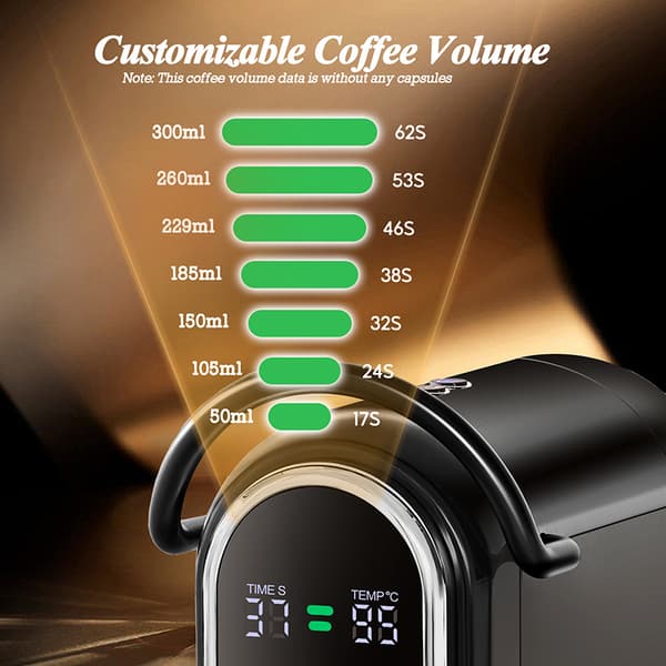 Cafelffe Kapselkaffemaskin, 19 Bar Tryck, Bryggning av Varmt och Kallt,EU