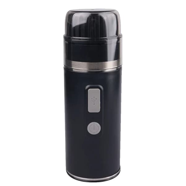 Bærbar Elektrisk Mini Kaffemaskine, 110 ml Kapacitet, 95°C Konstant Temperaturudvinding,sort