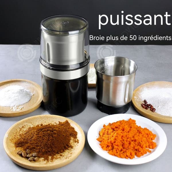 INN Elektrisk kaffekvarn i rostfritt stål 220w 200ml multifunktionell bärbar kvarn för fröer lin blandare