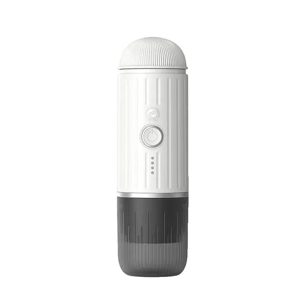 Bärbar Elektrisk Mini Kaffemaskin, Bekväm för Resor, Uppladdningsbar Design,VIT