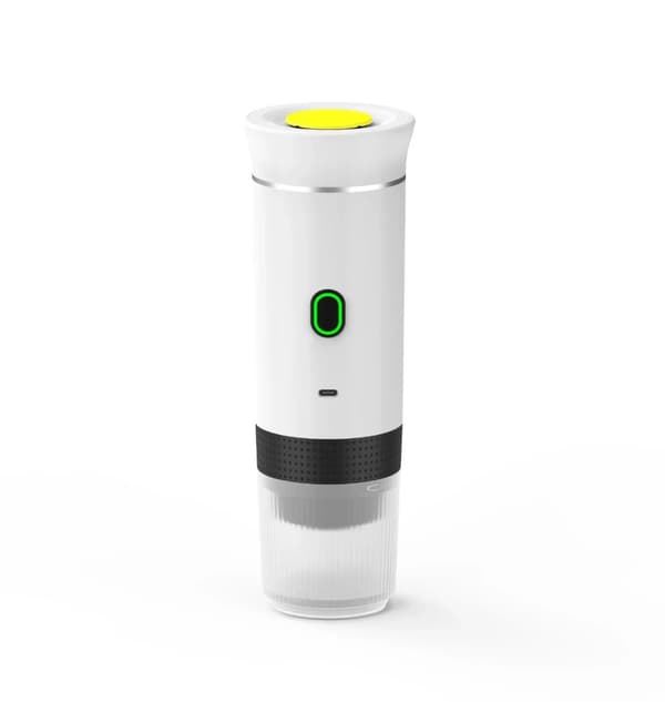 Bärbar kapsel espresso-maskin, mångsidiga bryggalternativ, intelligent uppvärmningsfunktion,Vit