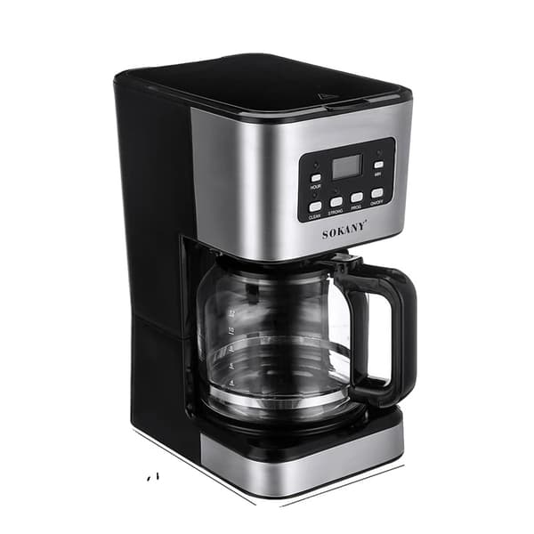 Kaffemaskine, 12 kopper kapacitet, programmerbar timer,EU, Sort