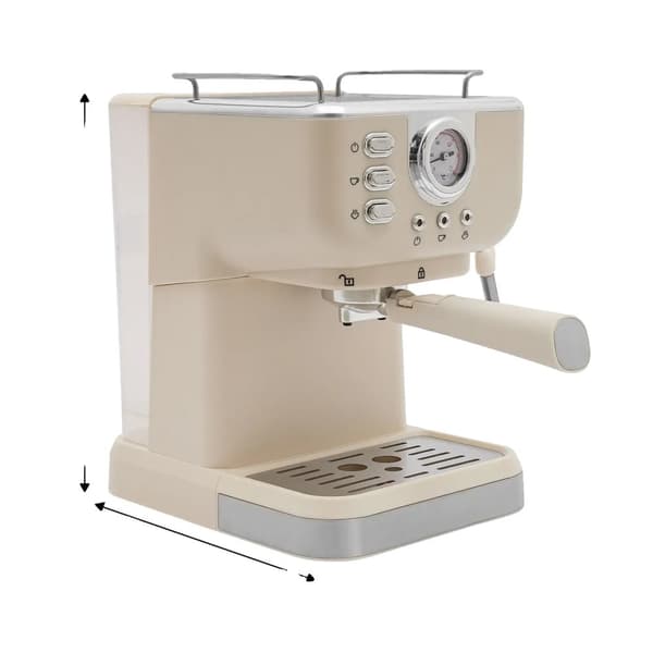 Espressomaskin, 20 bars tryck, 1,5 L vattentank,Vit