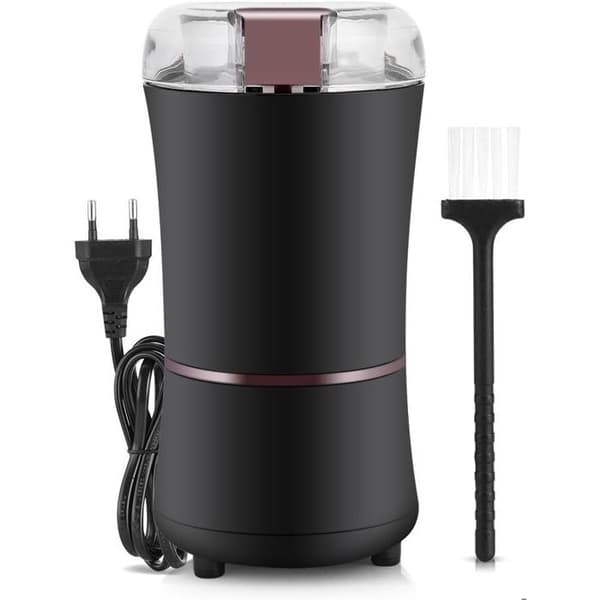 Kaffekvarn - Elektrisk kaffekvarn - Svart - 400W - med synlig täckning, för nötter, peppar, kryddor, kaffebönor