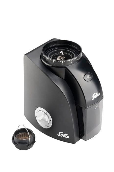 Elektrisk kaffekvarn - Kaffebönkvarn - Skydd mot statiskt kaffe - Svart - Solis Scala Zero Static 1662