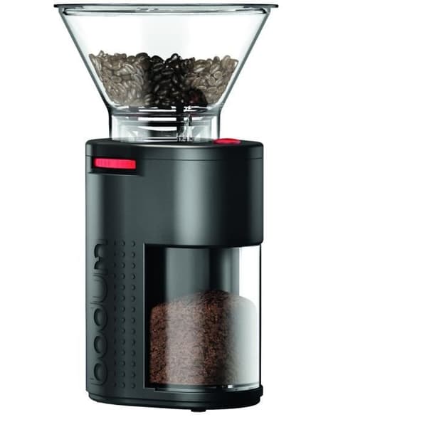 BODUM - BISTRO Sähköinen kahvimylly, ruostumattomasta teräksestä valmistettu jauhatuslevy, 160 W