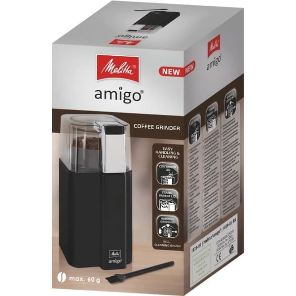 Kaffekvarn - MELITTA - AMIGO 1029-01 - 170 W - 8 till 10 koppar - Svart