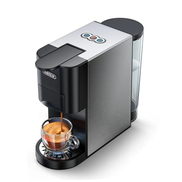 Elektrisk Kaffemaskine, 19 Bar Tryk, 5-i-1 Bryggeomstillinger,EU, sort