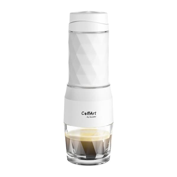 Bærbar Espresso Maskine, Håndtryksdesign, Hurtig Brygning,hvid