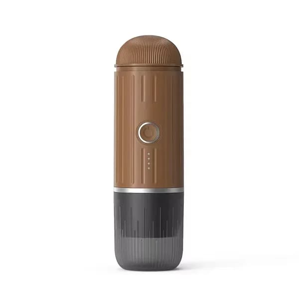 Bärbar Elektrisk Mini Kaffemaskin, Bekväm för Resor, Uppladdningsbar Design,Kaffefärg