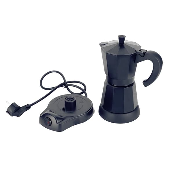 Elektrisk Kaffebryggare, 300 ml Kapacitet, Klassisk Oktagonal Design,svart