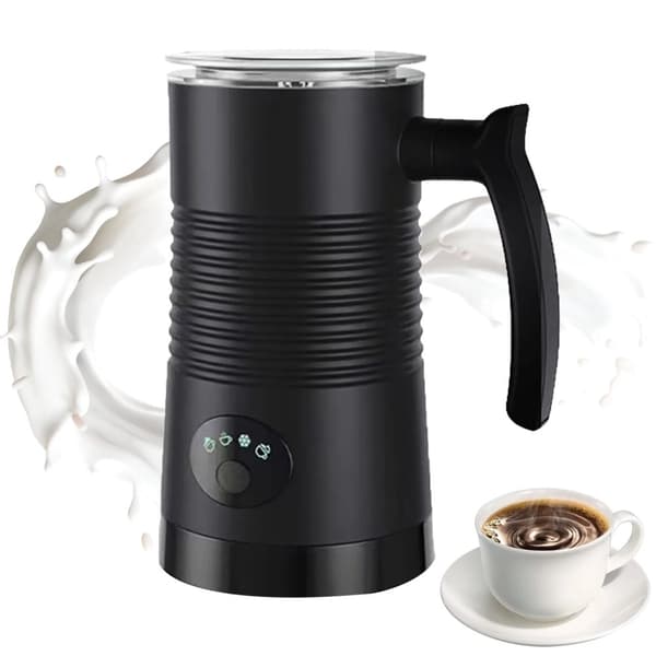 Elektrisk mælkeskummer, 350 ml kapacitet, 4 i 1 multifunktionel,EU, sort