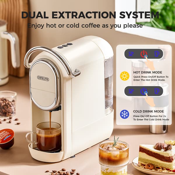 Cafelffe Kaffemaskin, 3-i-1 Kompatibilitet, 19 Bar Pumptryck,EU