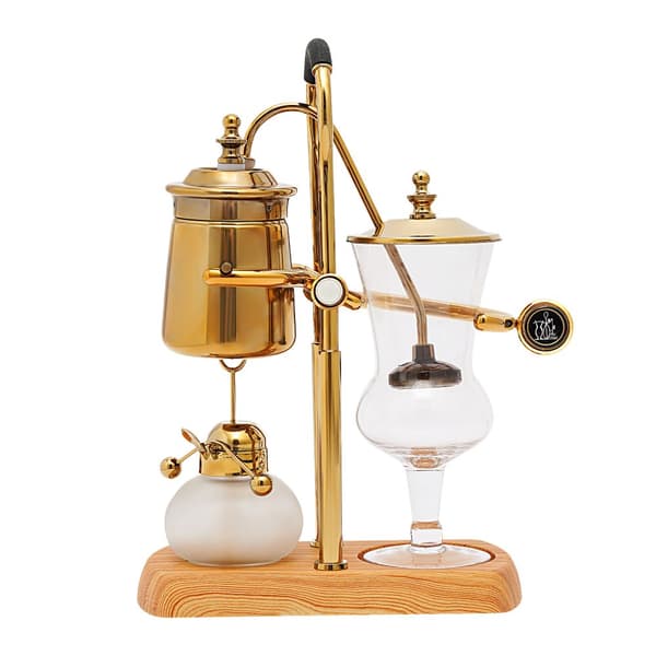Siphon Kaffeemaskine, Borosilikatglas, Stilfuld Guldfinish, Kunstnerisk Brygning