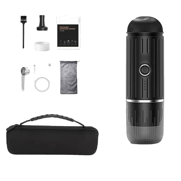 Bärbar espressomaskin, 100W effekt, 7800mAh batteri, 80ml vattentank,Kaffebryggare