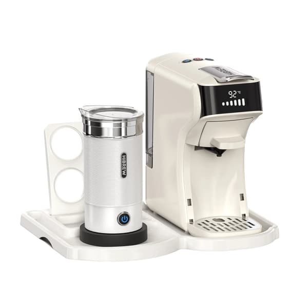 HiBREW Kapselkaffemaskin, 20 Bar Pumptryck, Mångsidiga Bryggalternativ,EU, H1B M1A WH Bricka
