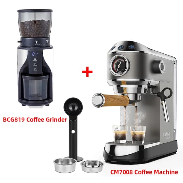 Espresso Kaffemaskin, 20 Bar Tryck, 1,1L Avtagbar Tank,CM7008 N BCG819, EU