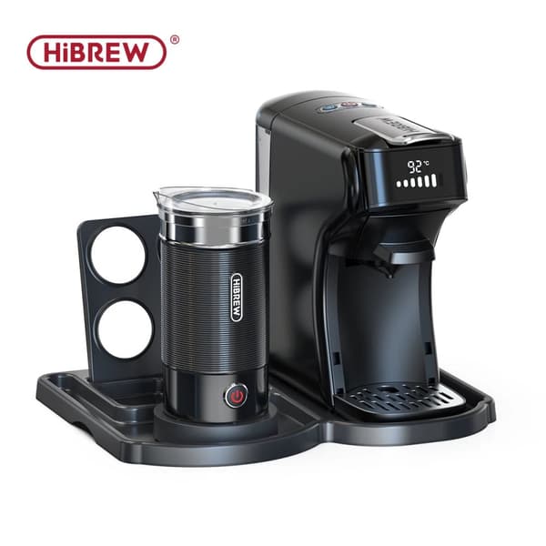 HiBREW Kapselkaffemaskin, 20 Bar Pumptryck, Mångsidiga Bryggalternativ,H1B M1A BK Bricka, EU