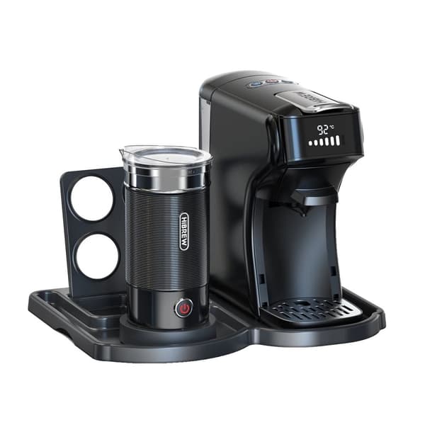 HiBREW Kapselkaffemaskin, 20 Bar Pumptryck, Mångsidiga Bryggalternativ,H1B M1A BK Bricka, EU