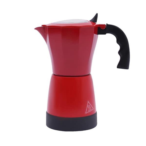 Espressomaskin, 300 ml kapacitet, 480 W effekt, lämplig för 1-6 personer,Röd