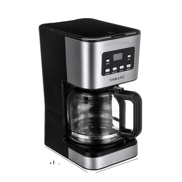 Kaffemaskine, 12 kop kapacitet, programmerbar timer,sort, EU