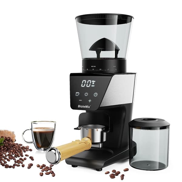 Automatisk kaffekvarn med kvarnsten, 30 precisa malinställningar, hållbar rostfri stål-kvarnsten,BG706, 220V, EU