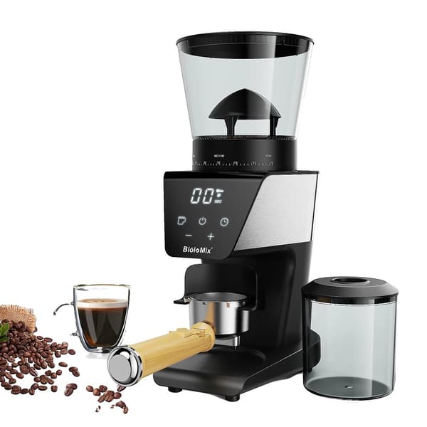 Automatisk kaffekvarn med kvarnsten, 30 precisa malinställningar, hållbar rostfri stål-kvarnsten,BG706, 220V, EU