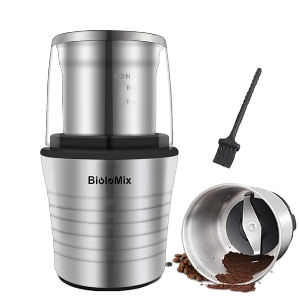 Elektrisk Grinder, 2-i-1 Funktion til både vådt og tørt, Rustfrit Stål Krop, 220V