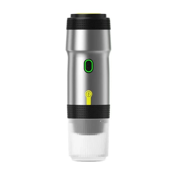 Bärbar elektrisk kaffemaskin, plastkåpa, finns i flera färger, kompatibel med olika kaffekapslar,Silverfärgad