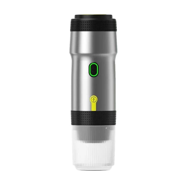 Bärbar elektrisk kaffemaskin, plastkåpa, finns i flera färger, kompatibel med olika kaffekapslar,Silverfärgad