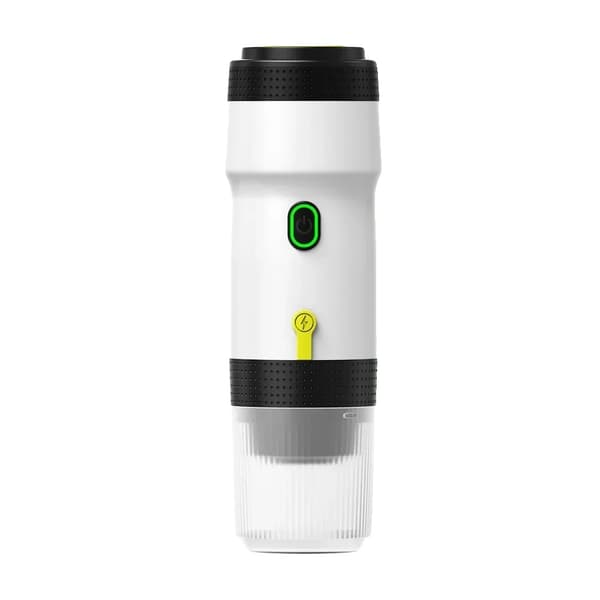 Bärbar elektrisk kaffemaskin, plastkåpa, finns i flera färger, kompatibel med olika kaffekapslar,Vit
